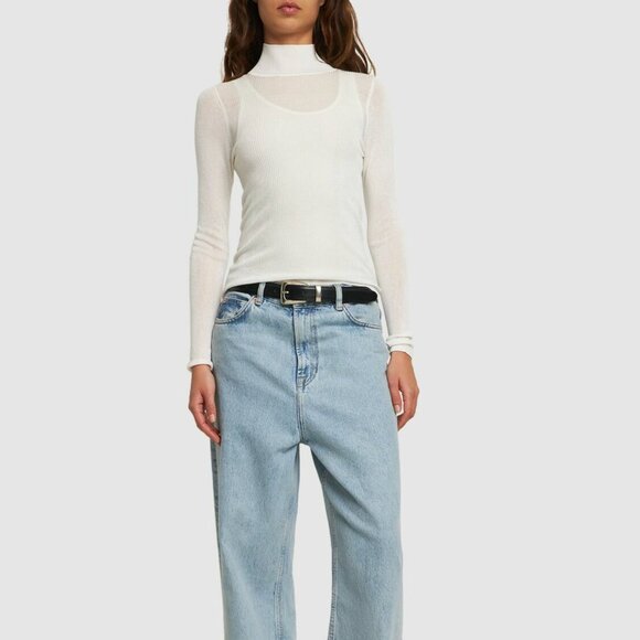 St. Agni Tops - St. Agni Second Skin Tencel Knit Top